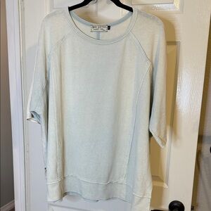 Light Blue Short Sleeve Tunic Top